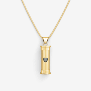 Heart Memory Pendant Capsule Gold
