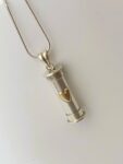 Heart Memory Pendant Capsule for ashes, hair, fur, sand or dried flowers