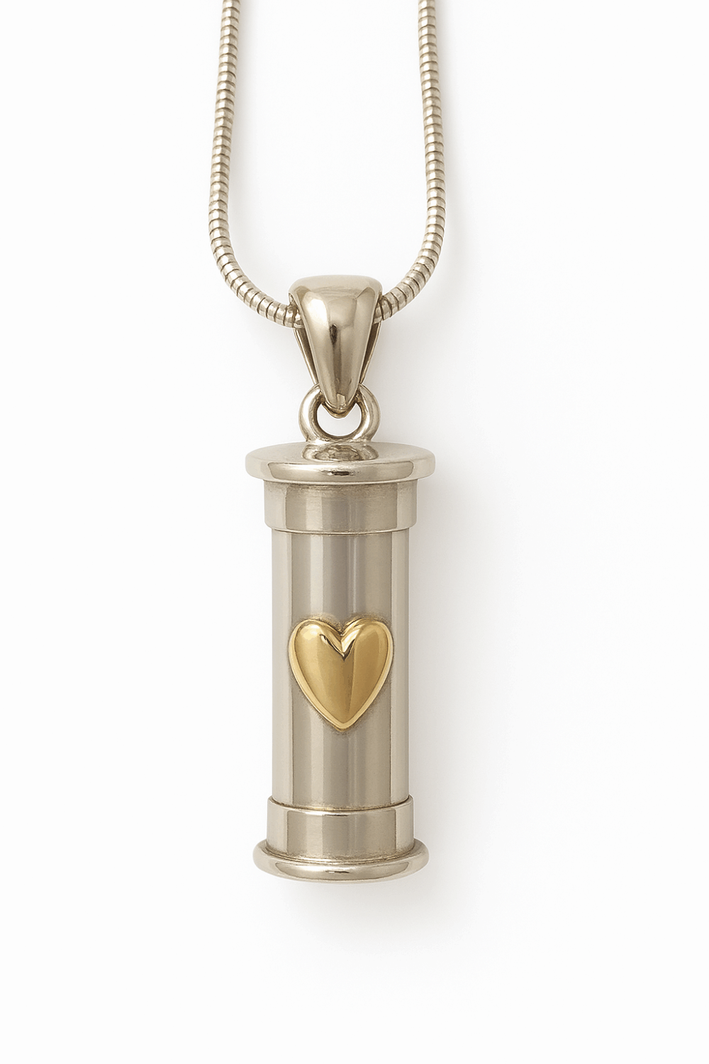Heart Memory Pendant Capsule for ashes, hair, fur, sand or dried flowers