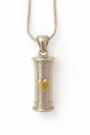 Heart Memory Pendant Capsule for ashes, hair, fur, sand or dried flowers