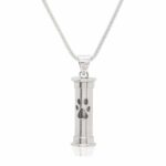 Paw Print Memory Pendant Capsule, Sterling Silver