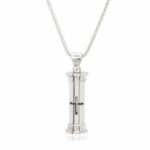 Silver Cross Memory Pendant Capsule