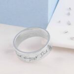 Silver Memorial Handwriting Ring