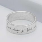 Silver Memorial Handwriting Ring