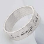 Silver Memorial Handwriting Ring