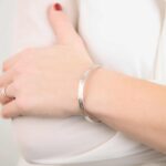Silver Memorial Handwriting Torque Bangle