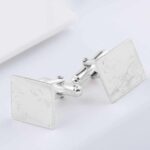 Silver Memorial Ashes Imprint Cufflinks, Rectangular.
