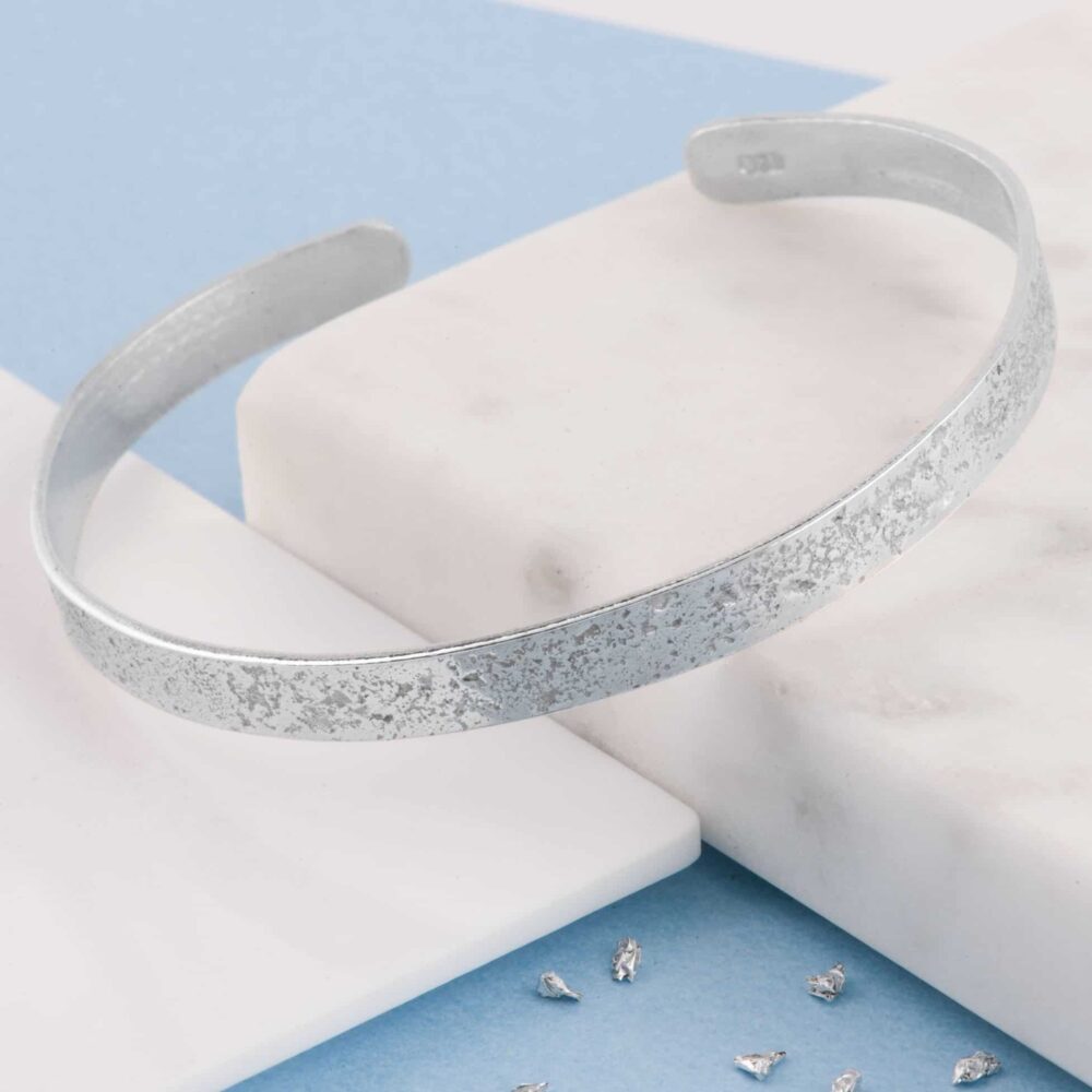 Silver Memorial Torque Bangle