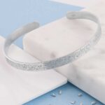 Silver Memorial Torque Bangle