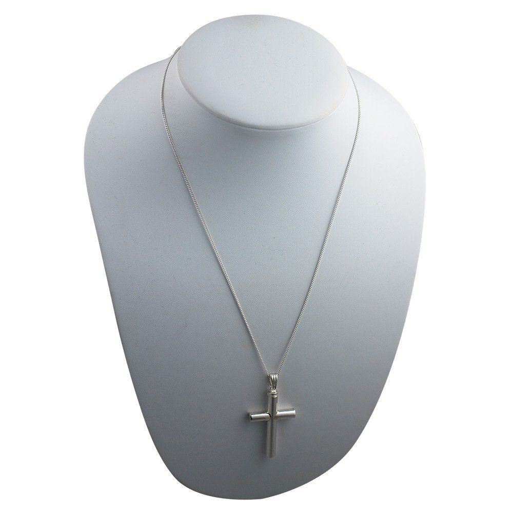 Silver Handmade Plain Memorial Cross. 40x25x6mm