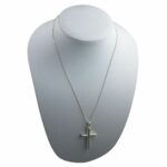 Silver Handmade Plain Memorial Cross. 40x25x6mm