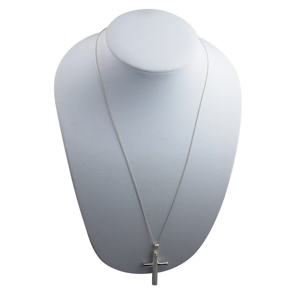 Silver Handmade Plain Memorial Cross. 40x25x6mm
