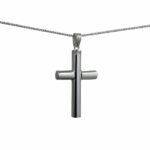 Silver Handmade Plain Memorial Cross. 40x25x6mm