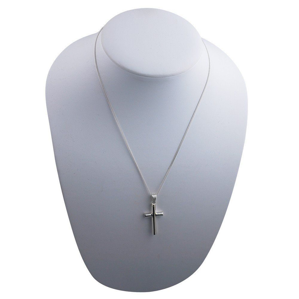 Silver Handmade Plain Memorial Cross. 32x18x4mm