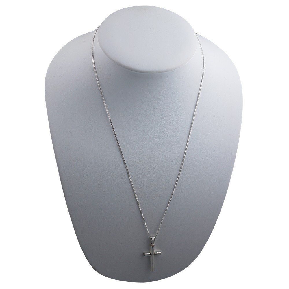 Silver Handmade Plain Memorial Cross. 32x18x4mm
