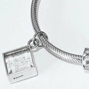 Ashes in Crystal Glass Gold Pandora Charm