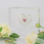 Square Sparkle Heart Memorial