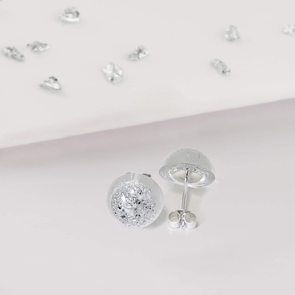 Crystarosin Round Stud Earrings
