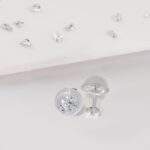 Crystarosin Round Stud Earrings