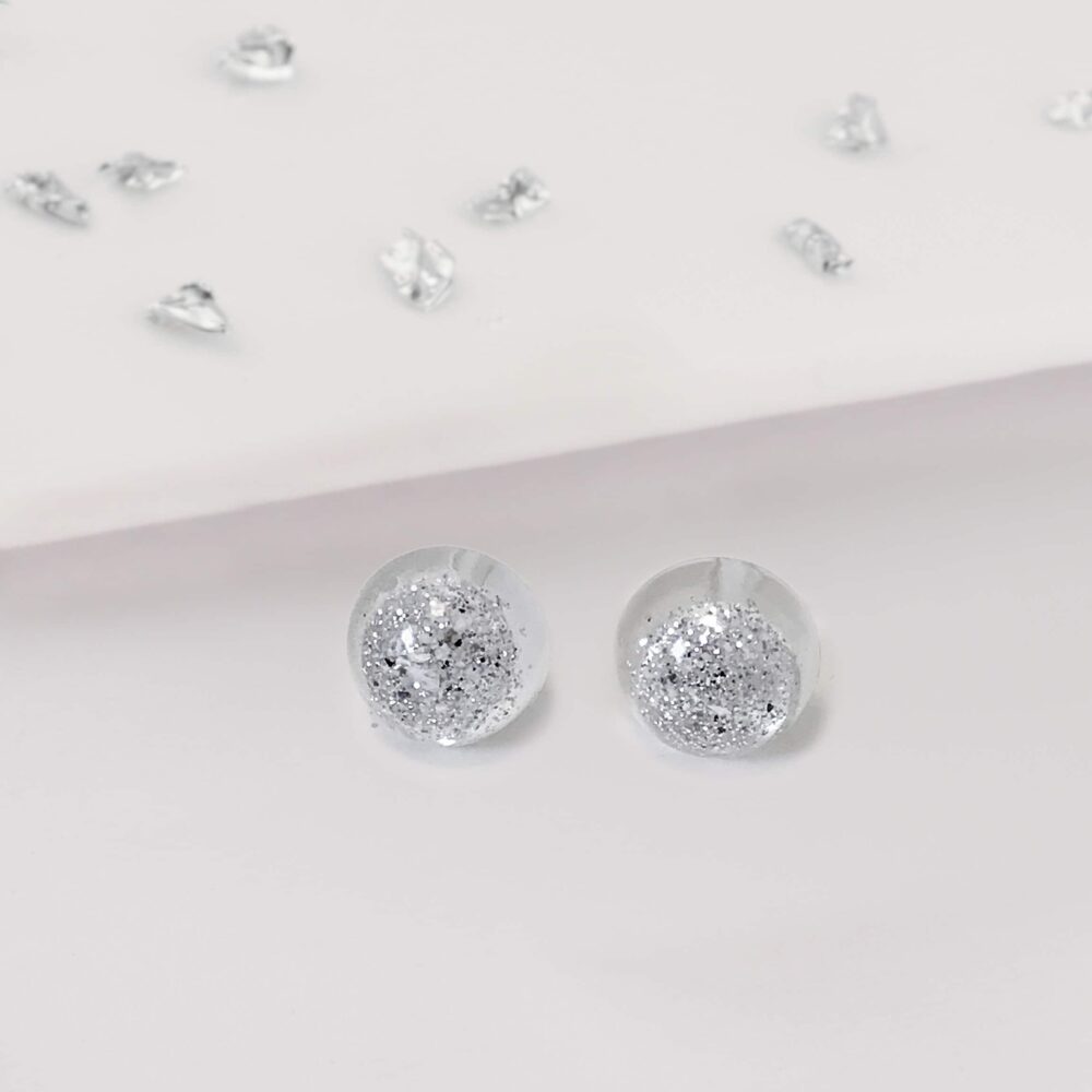 Crystarosin Round Stud Earrings