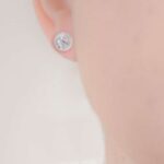 Crystarosin Round Stud Earrings