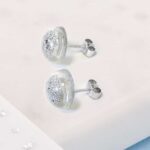 Crystarosin Round Stud Earrings
