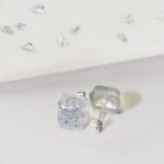Crystarosin Square Stud Earrings