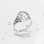 Crystarosin Inlaid Oval Ring, Ashes or Hair