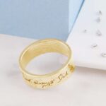 9ct Gold Memorial Ring With Handwriting Engraving