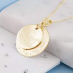 9ct Gold 'Love' Disc Pendant With Imprinted Ashes