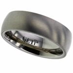 Shallow-Dome Profile Titanium Ring, Satin Finish.