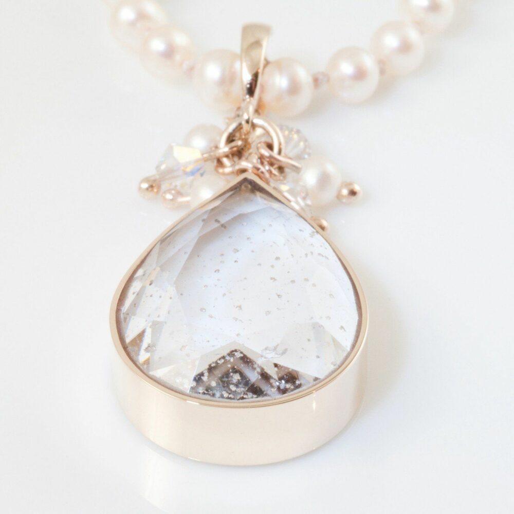 Gold Faceted Teardrop Pendant