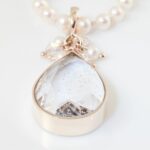Gold Faceted Teardrop Pendant