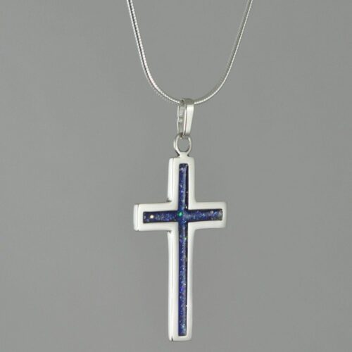 Eternity Crystallure Cross, with Snake Chain